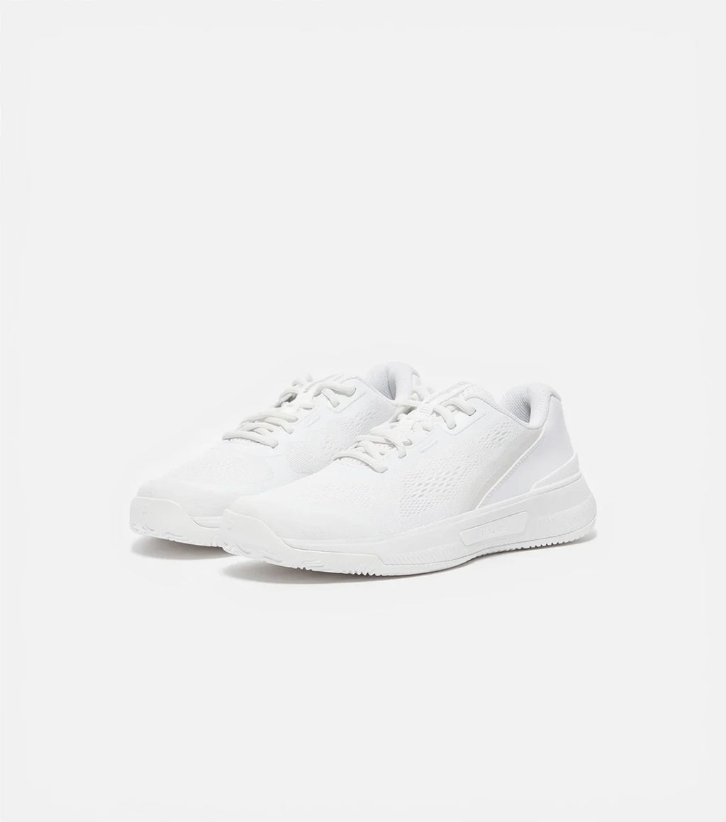 White sneakers on a light gray background