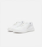 White sneakers on a light gray background