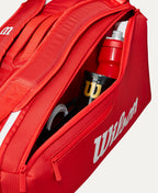 RACKET BAG WILSON SUPER TOUR RED 6R 2025